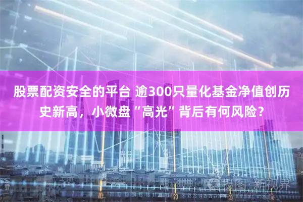 股票配资安全的平台 逾300只量化基金净值创历史新高，小微盘“高光”背后有何风险？